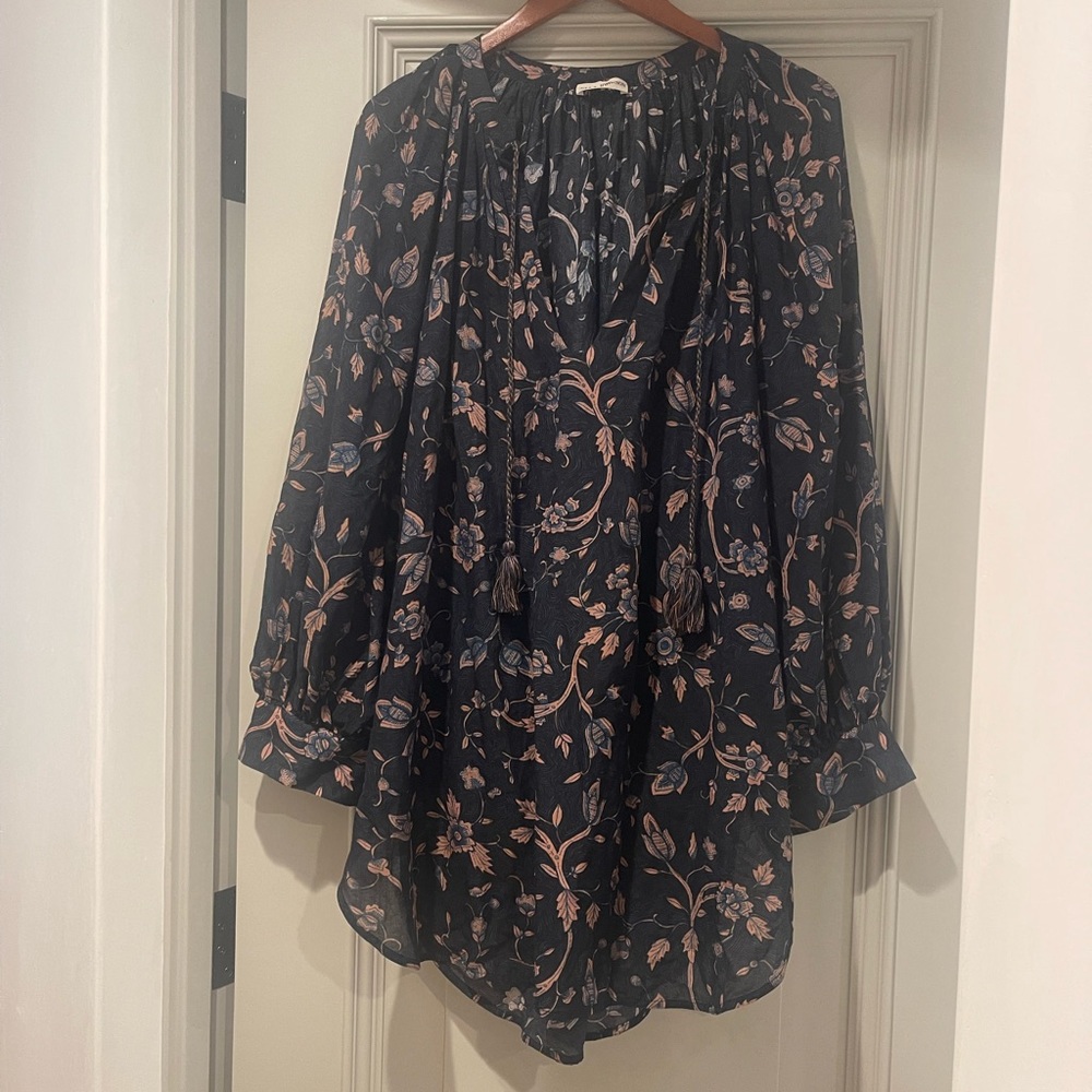 Ulla Johnson Agadir midi dress cover up in navy floral